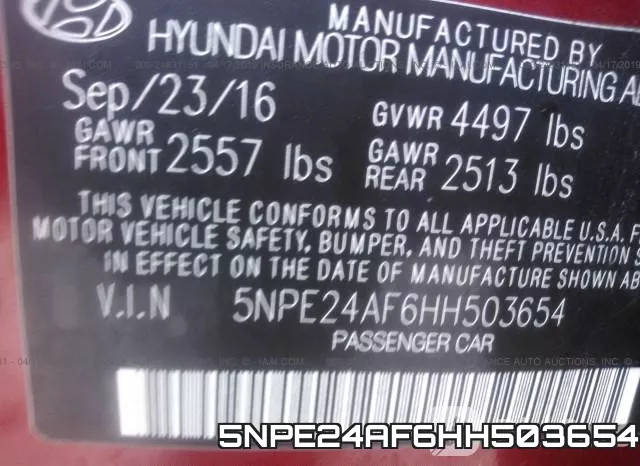 5NPE24AF6HH503654 фото 10