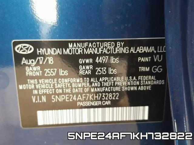 5NPE24AF7KH732822 фото 2