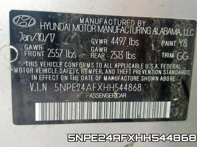 5NPE24AFXHH544868 фото 2