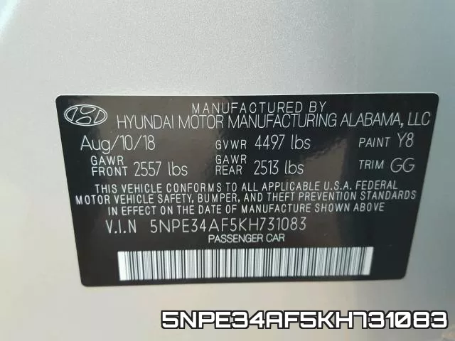 5NPE34AF5KH731083 фото 2