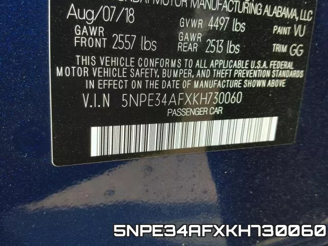 5NPE34AFXKH730060 фото 2