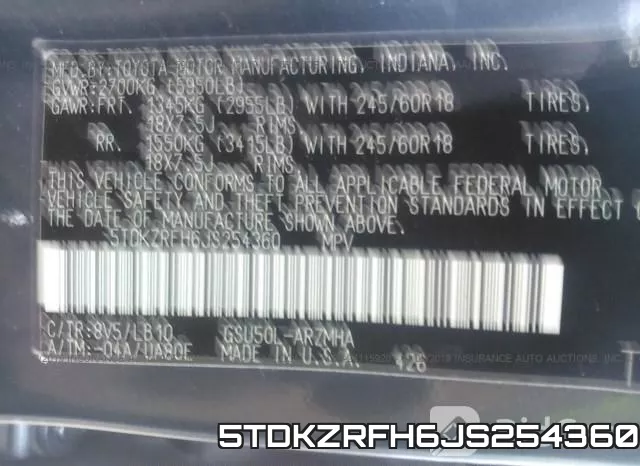 5TDKZRFH6JS254360 фото 10