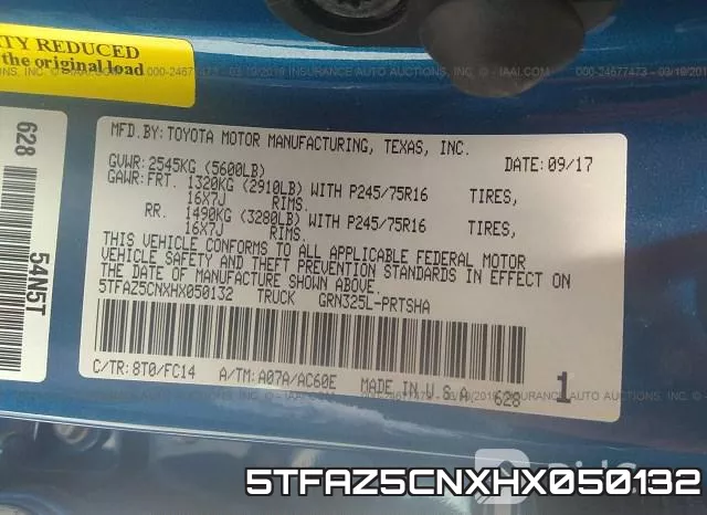 5TFAZ5CNXHX050132 фото 10