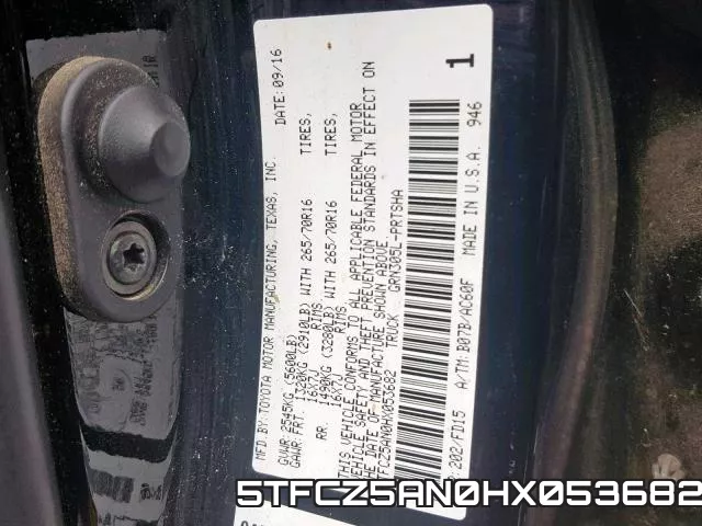 5TFCZ5AN0HX053682 фото 2