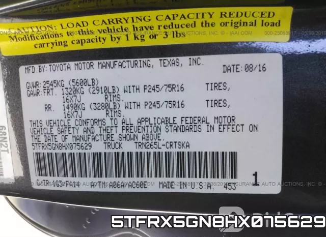 5TFRX5GN8HX075629 фото 10
