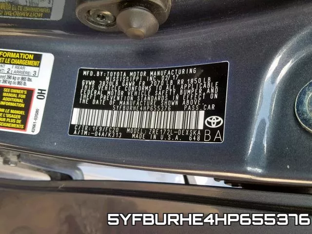 5YFBURHE4HP655376 фото 2