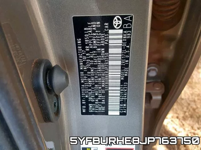 5YFBURHE8JP763750 фото 2