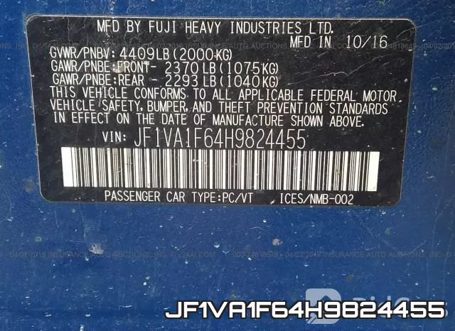 JF1VA1F64H9824455 фото 10