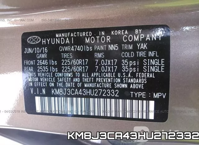 KM8J3CA43HU272332 фото 10