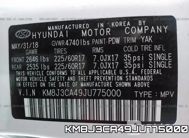 KM8J3CA49JU775000 фото 10
