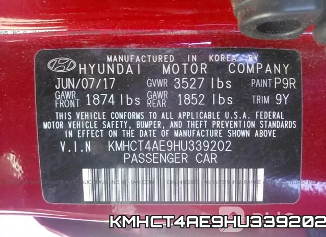 KMHCT4AE9HU339202 фото 10