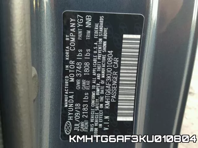 KMHTG6AF3KU010804 фото 2