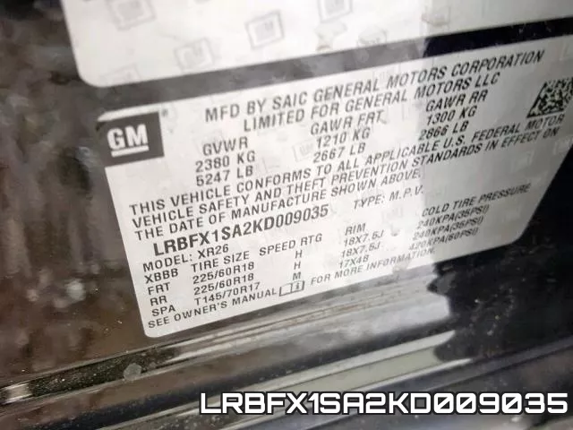 LRBFX1SA2KD009035 фото 2