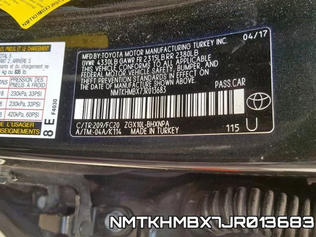 NMTKHMBX7JR013683 фото 2