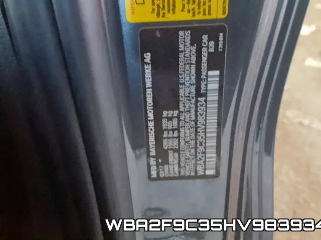 WBA2F9C35HV983934 фото 2