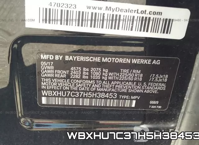 WBXHU7C37H5H38453 фото 10