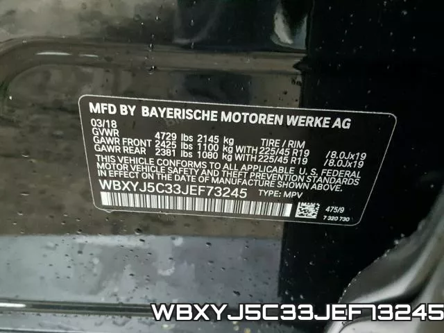 WBXYJ5C33JEF73245 фото 2