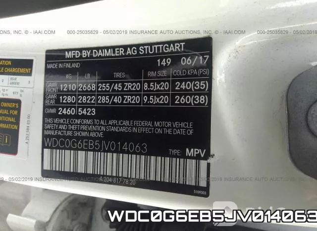 WDC0G6EB5JV014063 фото 10