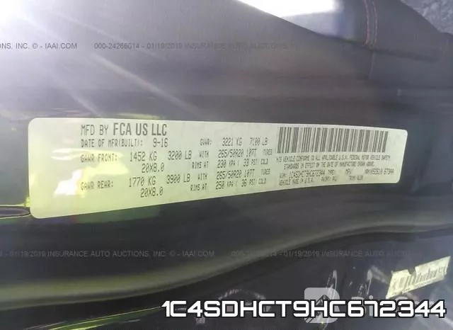 1C4SDHCT9HC672344 фото 10