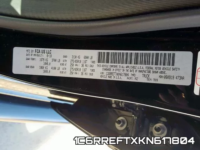 1C6RREFTXKN617804 фото 2