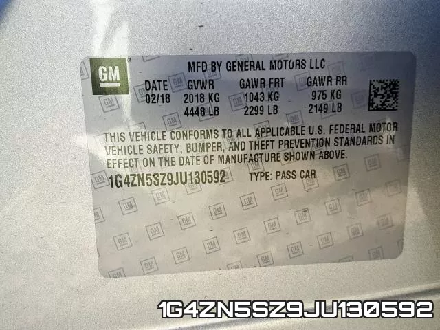 1G4ZN5SZ9JU130592 фото 2