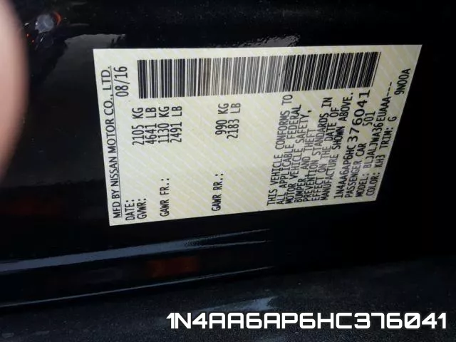 1N4AA6AP6HC376041 фото 2