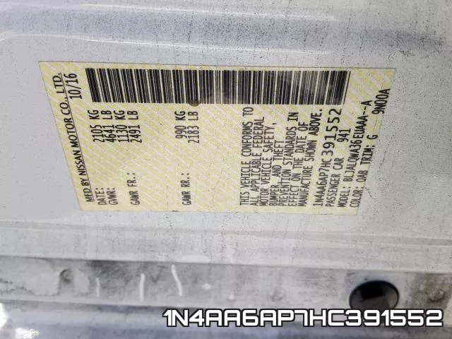 1N4AA6AP7HC391552 фото 2