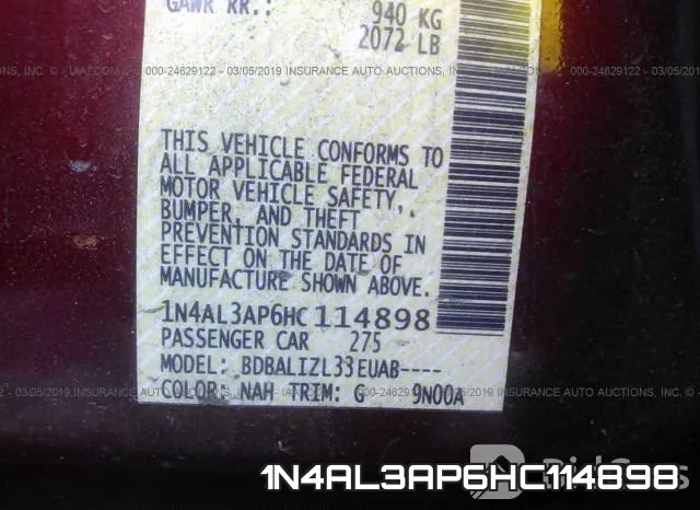 1N4AL3AP6HC114898 фото 10