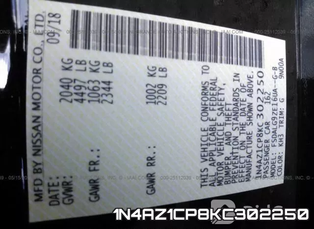 1N4AZ1CP8KC302250 фото 10