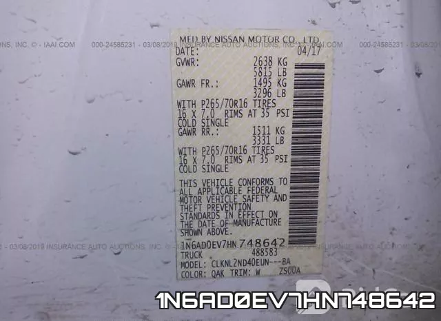 1N6AD0EV7HN748642 фото 10