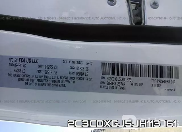 2C3CDXGJ5JH113761 фото 9