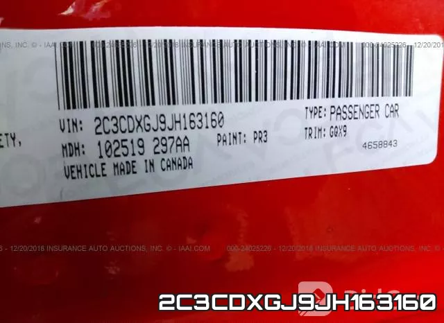 2C3CDXGJ9JH163160 фото 10
