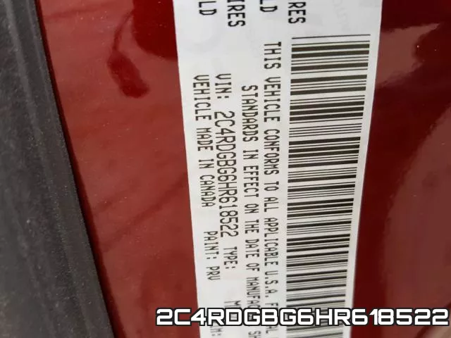 2C4RDGBG6HR618522 фото 2