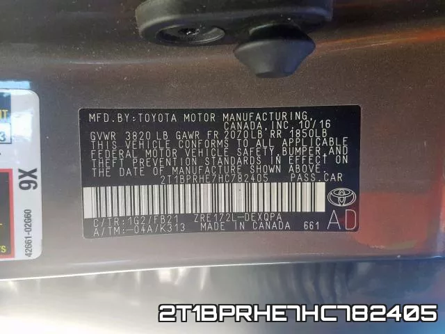 2T1BPRHE7HC782405 фото 2