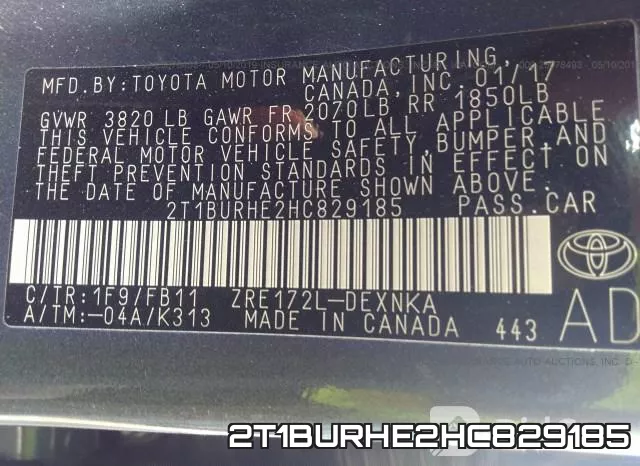 2T1BURHE2HC829185 фото 10