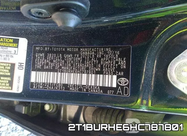 2T1BURHE6HC787801 фото 10