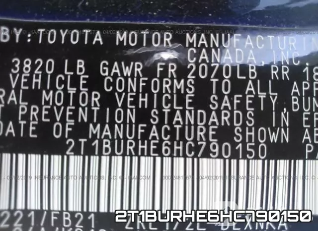 2T1BURHE6HC790150 фото 10