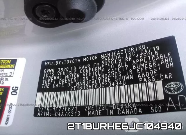 2T1BURHE6JC104940 фото 10