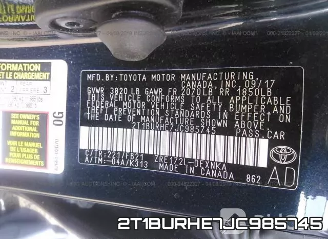2T1BURHE7JC985745 фото 10