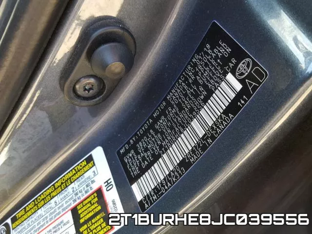 2T1BURHE8JC039556 фото 2