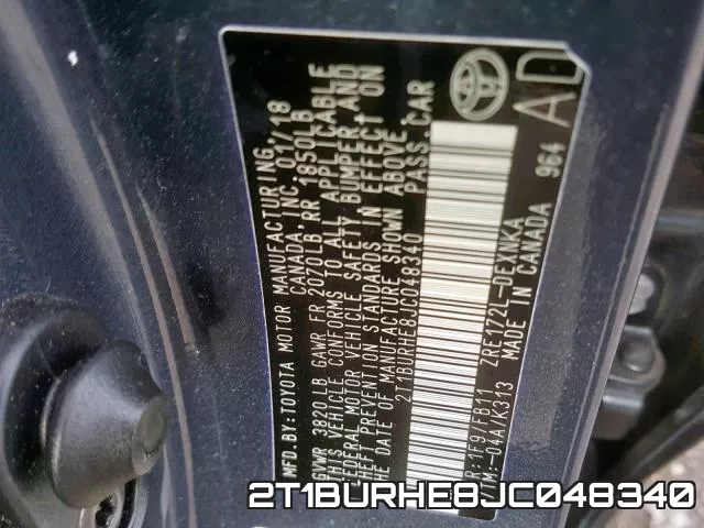 2T1BURHE8JC048340 фото 2