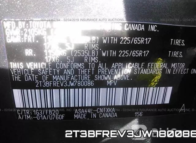 2T3BFREV3JW780086 фото 10
