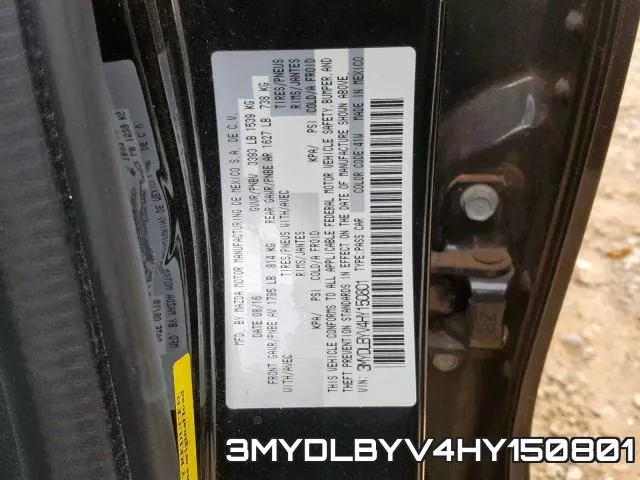 3MYDLBYV4HY150801 фото 2