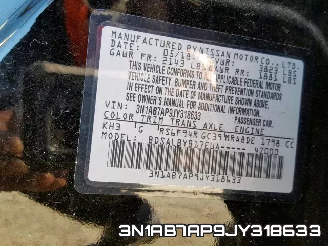 3N1AB7AP9JY318633 фото 2
