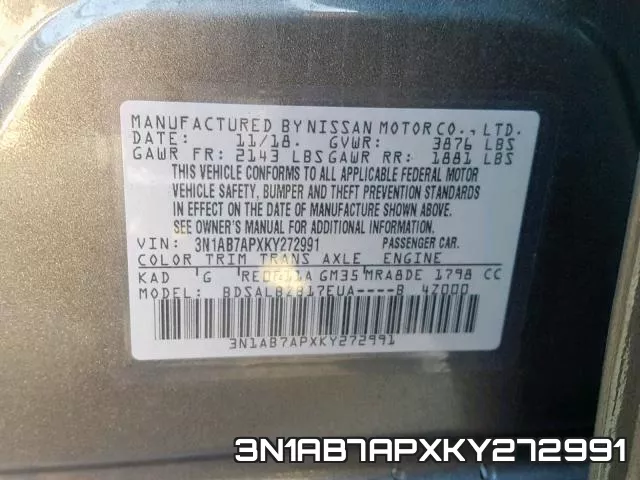 3N1AB7APXKY272991 фото 2