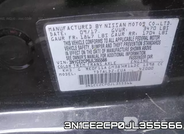 3N1CE2CP0JL355566 фото 10