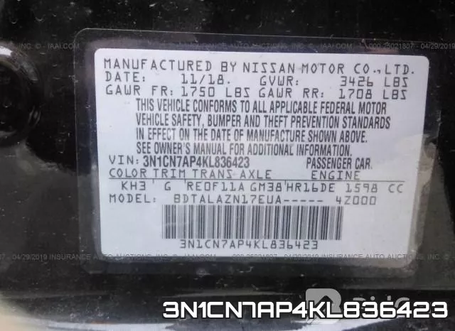 3N1CN7AP4KL836423 фото 10