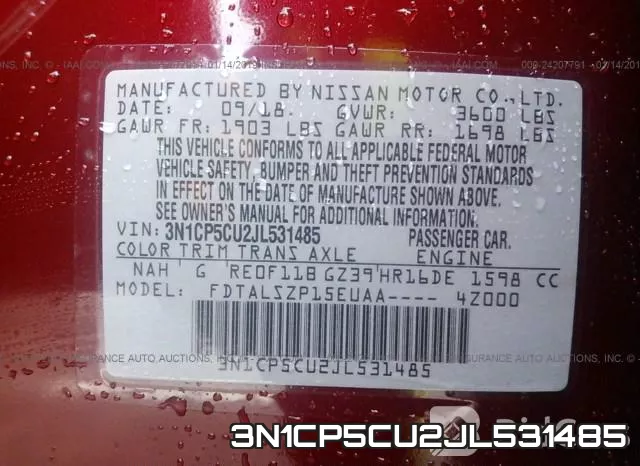 3N1CP5CU2JL531485 фото 10