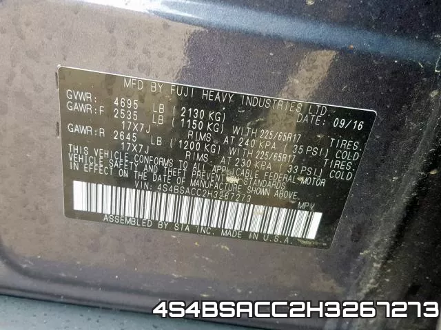 4S4BSACC2H3267273 фото 2