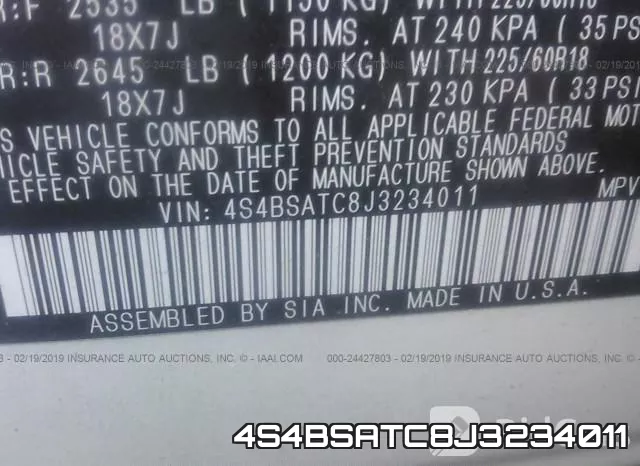 4S4BSATC8J3234011 фото 9